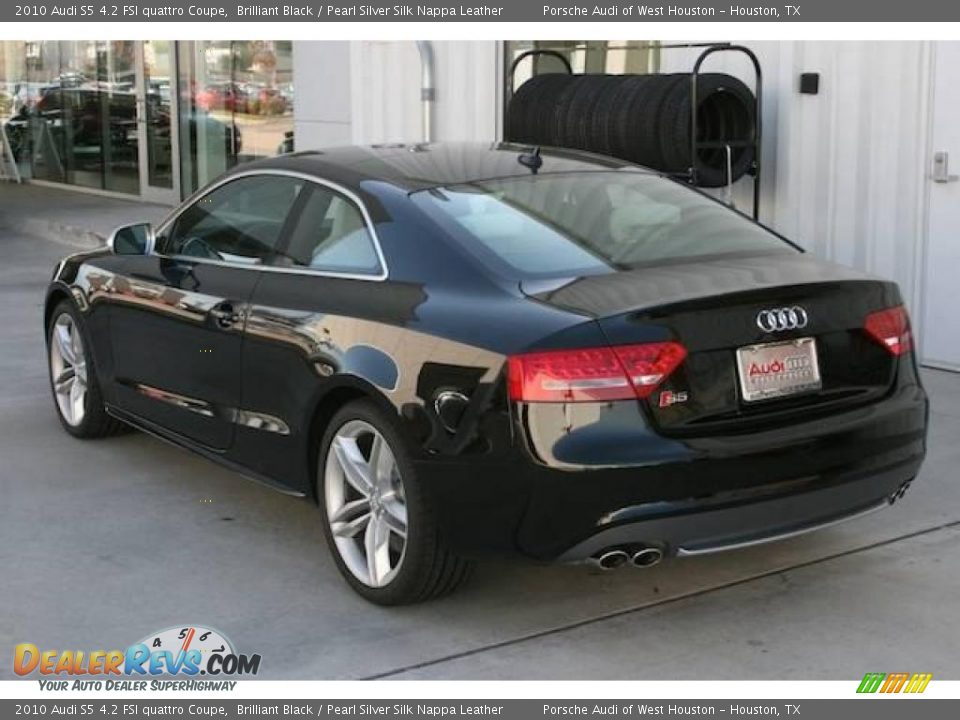 2010 Audi S5 4.2 FSI quattro Coupe Brilliant Black / Pearl Silver Silk Nappa Leather Photo #3