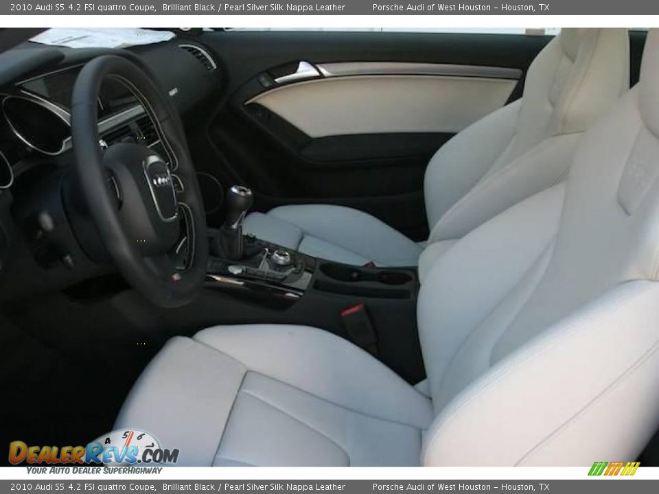 2010 Audi S5 4.2 FSI quattro Coupe Brilliant Black / Pearl Silver Silk Nappa Leather Photo #4
