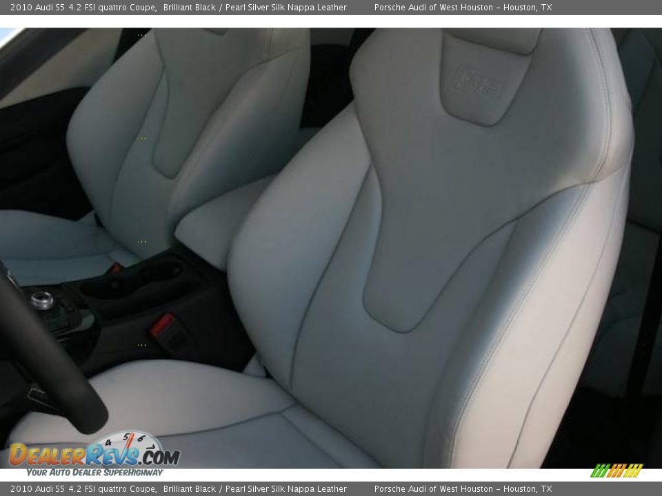 2010 Audi S5 4.2 FSI quattro Coupe Brilliant Black / Pearl Silver Silk Nappa Leather Photo #6