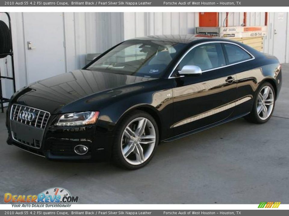 2010 Audi S5 4.2 FSI quattro Coupe Brilliant Black / Pearl Silver Silk Nappa Leather Photo #11