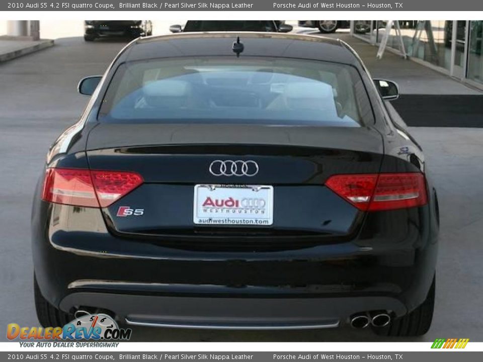 2010 Audi S5 4.2 FSI quattro Coupe Brilliant Black / Pearl Silver Silk Nappa Leather Photo #12