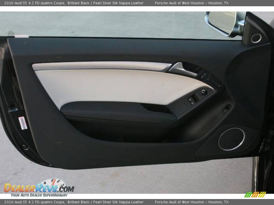 2010 Audi S5 4.2 FSI quattro Coupe Brilliant Black / Pearl Silver Silk Nappa Leather Photo #16