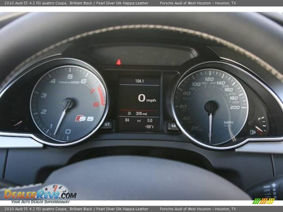 2010 Audi S5 4.2 FSI quattro Coupe Brilliant Black / Pearl Silver Silk Nappa Leather Photo #17
