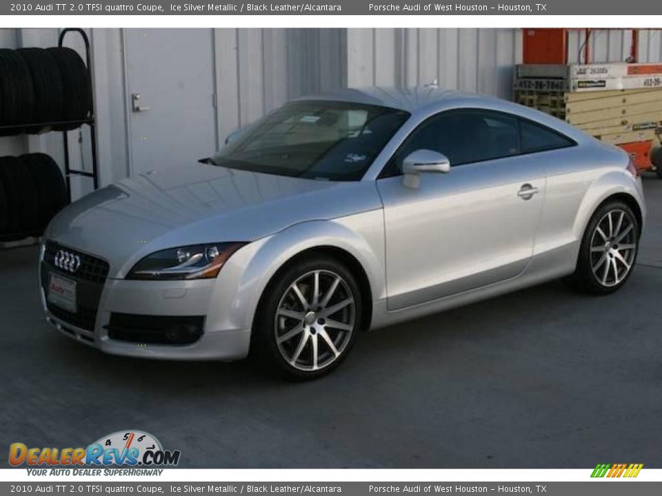 2010 Audi TT 2.0 TFSI quattro Coupe Ice Silver Metallic / Black Leather/Alcantara Photo #11