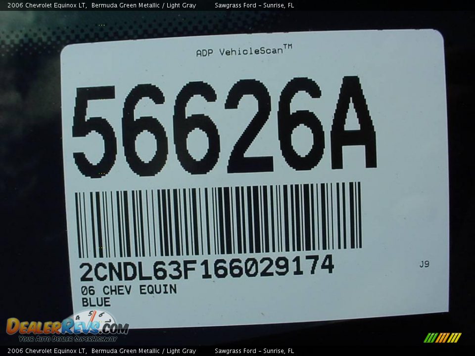 2006 Chevrolet Equinox LT Bermuda Green Metallic / Light Gray Photo #20