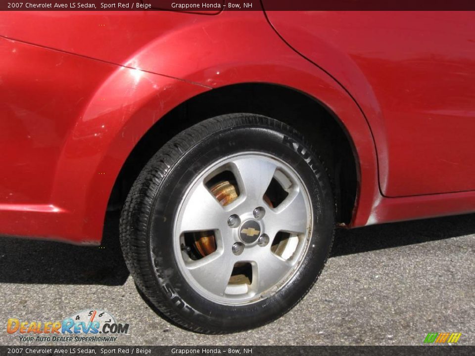 2007 Chevrolet Aveo LS Sedan Sport Red / Beige Photo #4
