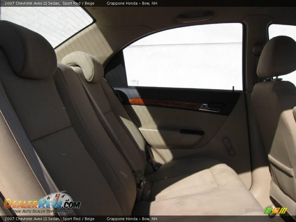 2007 Chevrolet Aveo LS Sedan Sport Red / Beige Photo #5
