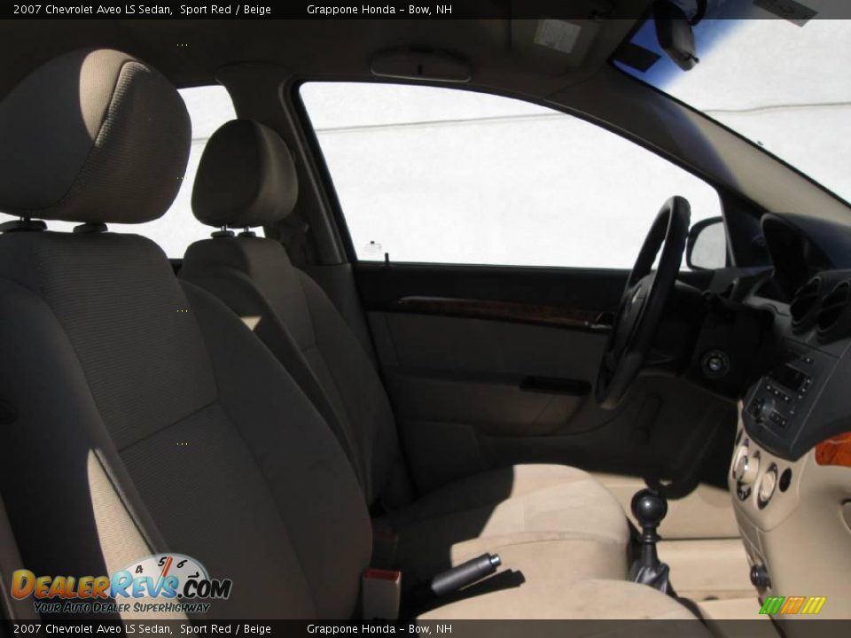 2007 Chevrolet Aveo LS Sedan Sport Red / Beige Photo #6