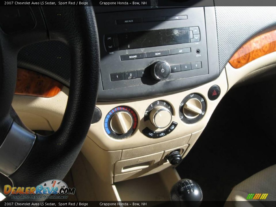 2007 Chevrolet Aveo LS Sedan Sport Red / Beige Photo #7