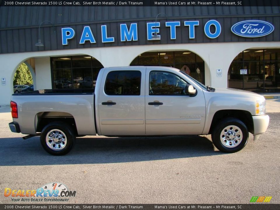 2008 Chevrolet Silverado 1500 LS Crew Cab Silver Birch Metallic / Dark Titanium Photo #1