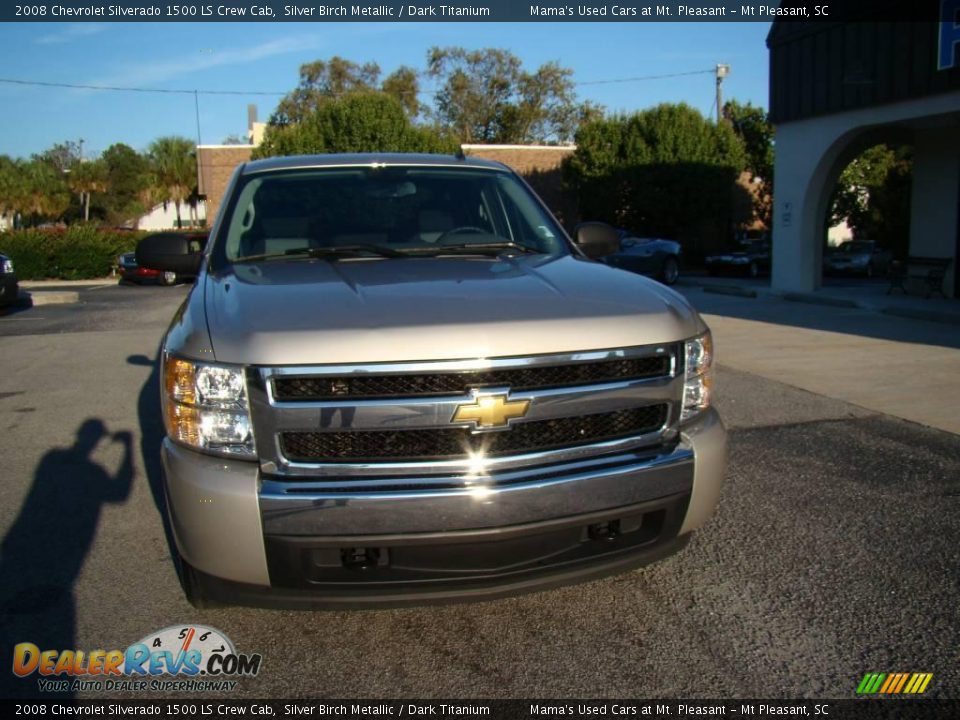 2008 Chevrolet Silverado 1500 LS Crew Cab Silver Birch Metallic / Dark Titanium Photo #3