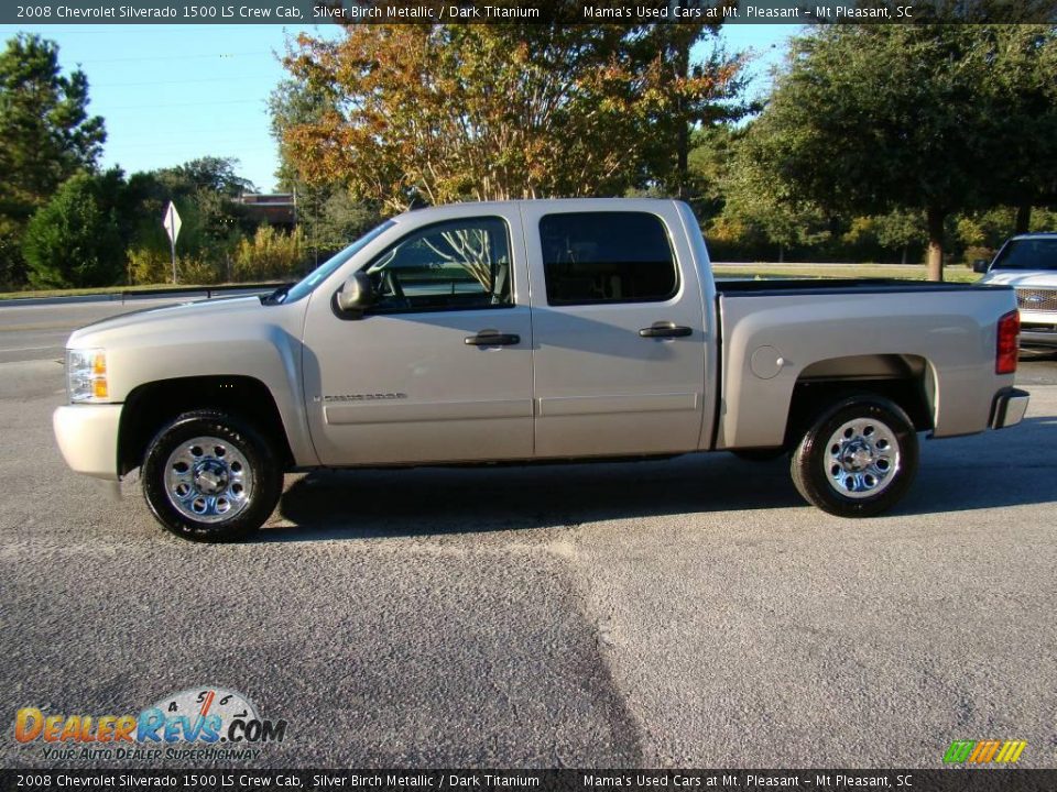 2008 Chevrolet Silverado 1500 LS Crew Cab Silver Birch Metallic / Dark Titanium Photo #5