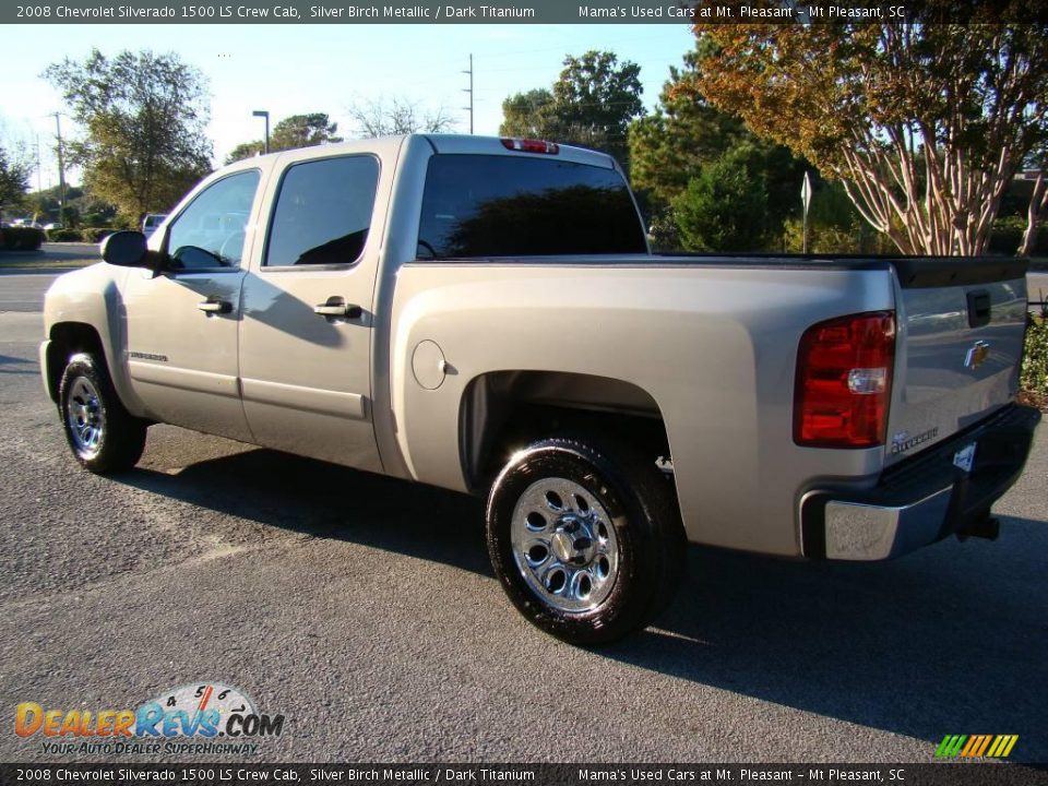 2008 Chevrolet Silverado 1500 LS Crew Cab Silver Birch Metallic / Dark Titanium Photo #6