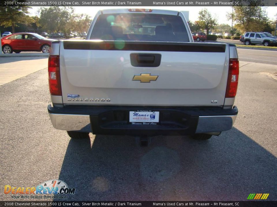 2008 Chevrolet Silverado 1500 LS Crew Cab Silver Birch Metallic / Dark Titanium Photo #8