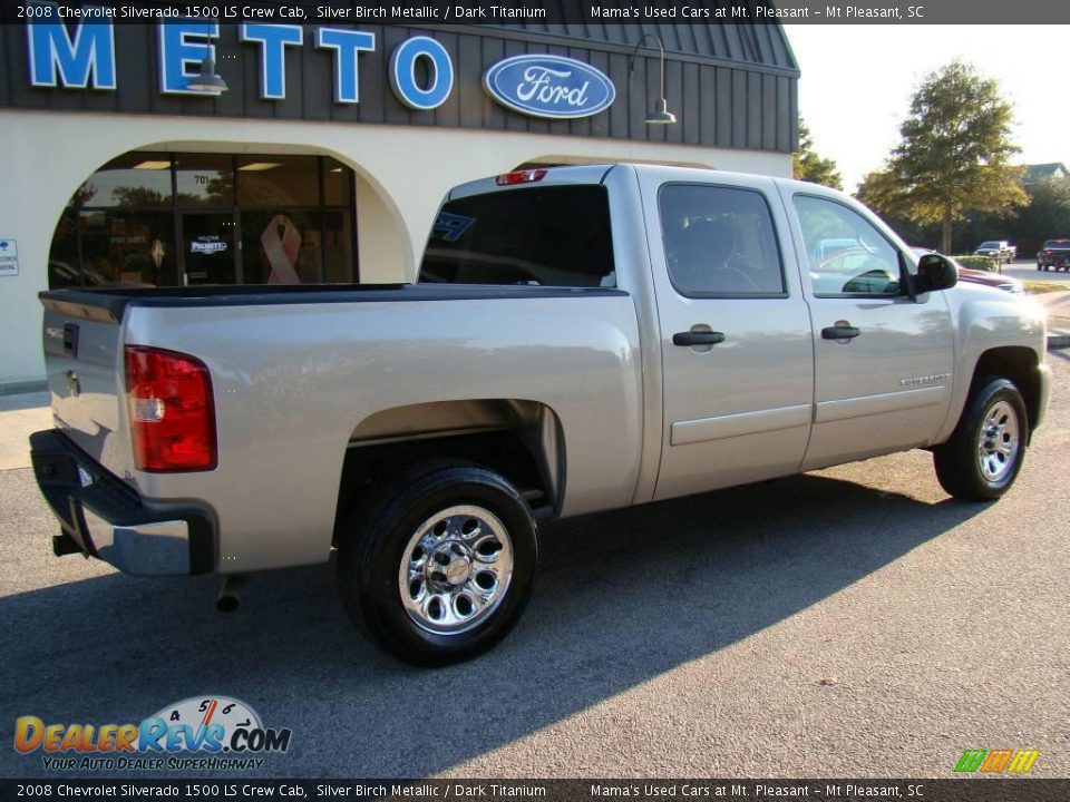 2008 Chevrolet Silverado 1500 LS Crew Cab Silver Birch Metallic / Dark Titanium Photo #9