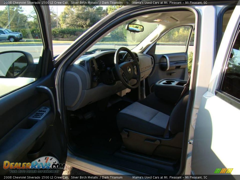 2008 Chevrolet Silverado 1500 LS Crew Cab Silver Birch Metallic / Dark Titanium Photo #12