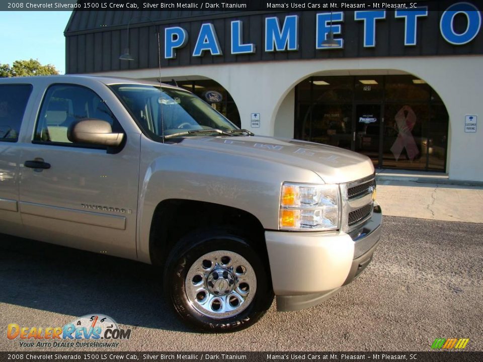 2008 Chevrolet Silverado 1500 LS Crew Cab Silver Birch Metallic / Dark Titanium Photo #24