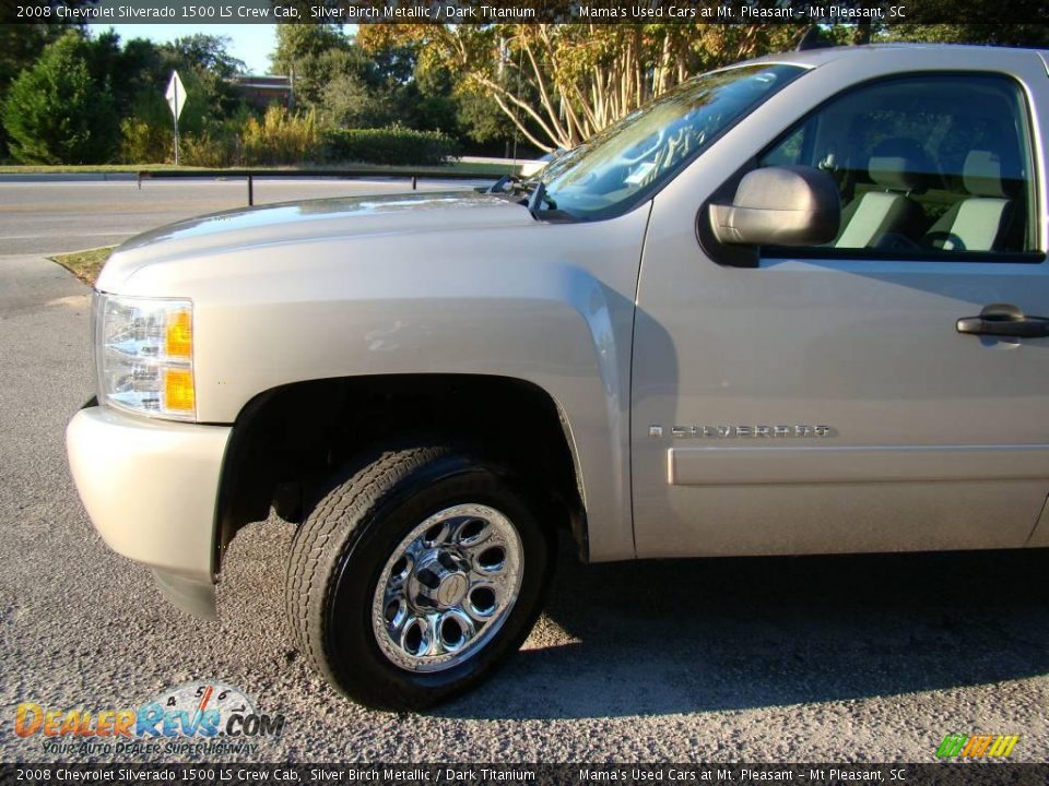 2008 Chevrolet Silverado 1500 LS Crew Cab Silver Birch Metallic / Dark Titanium Photo #25