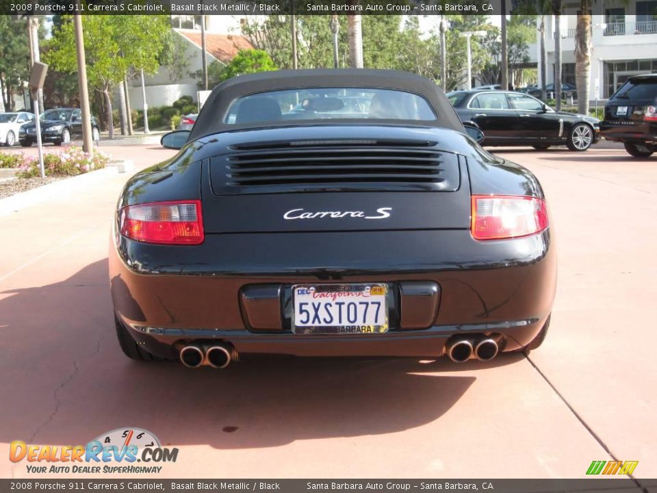 2008 Porsche 911 Carrera S Cabriolet Basalt Black Metallic / Black Photo #4