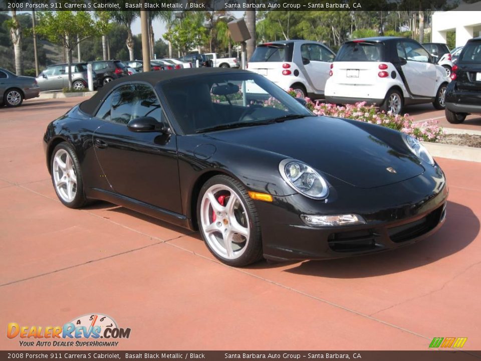 2008 Porsche 911 Carrera S Cabriolet Basalt Black Metallic / Black Photo #6
