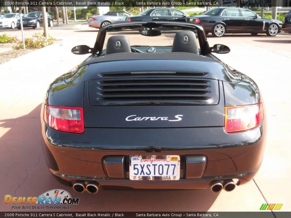 2008 Porsche 911 Carrera S Cabriolet Basalt Black Metallic / Black Photo #9