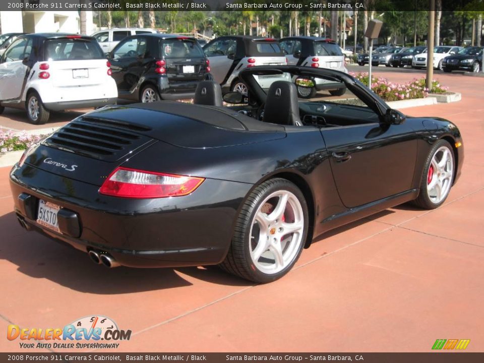 2008 Porsche 911 Carrera S Cabriolet Basalt Black Metallic / Black Photo #10