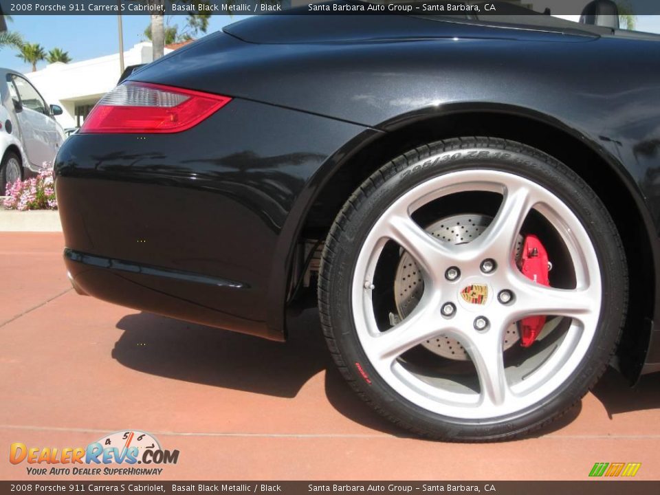 2008 Porsche 911 Carrera S Cabriolet Basalt Black Metallic / Black Photo #15