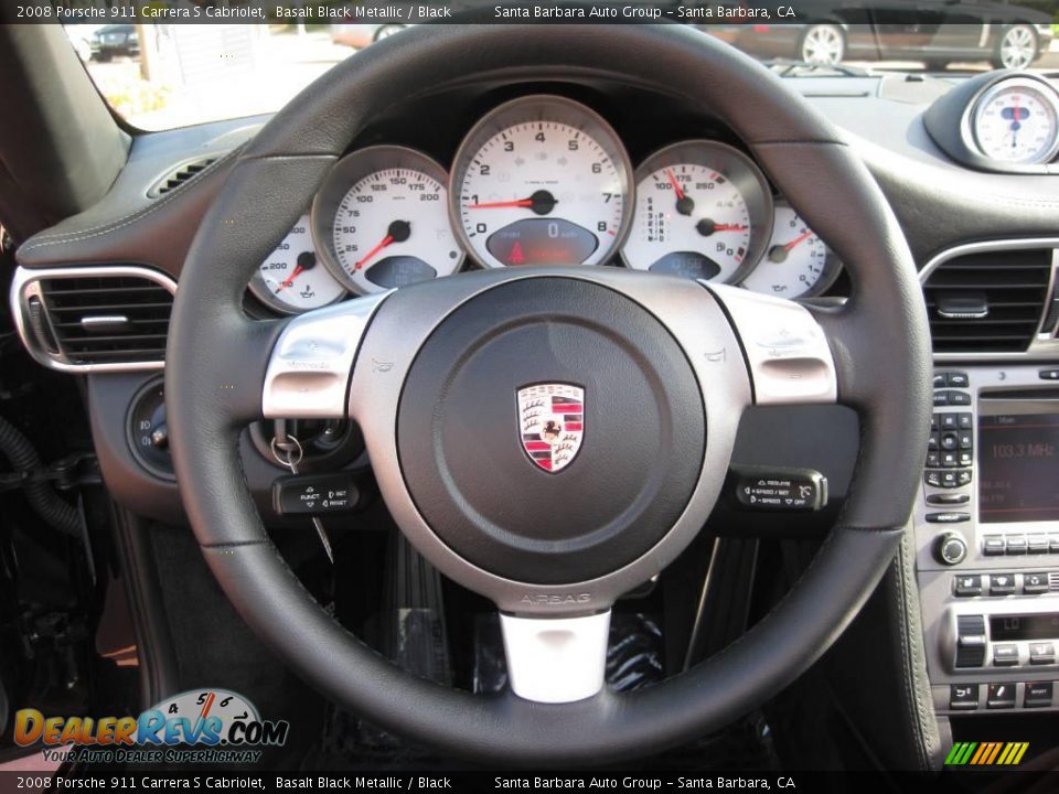 2008 Porsche 911 Carrera S Cabriolet Basalt Black Metallic / Black Photo #21