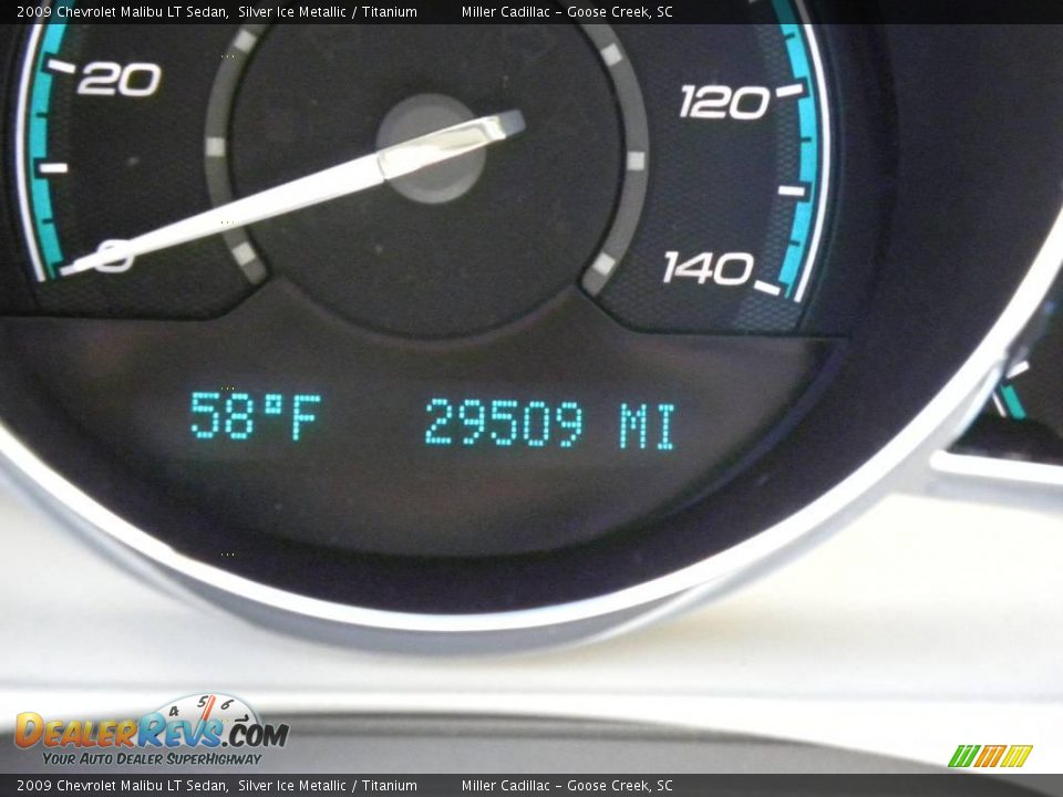 2009 Chevrolet Malibu LT Sedan Silver Ice Metallic / Titanium Photo #23