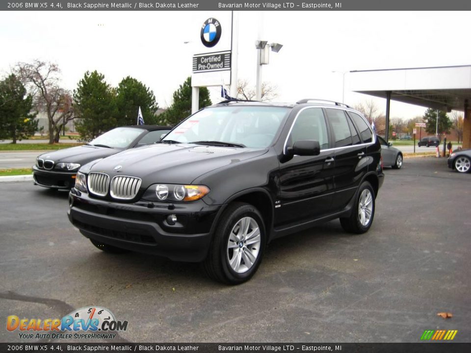 2006 BMW X5 4.4i Black Sapphire Metallic / Black Dakota Leather Photo #1