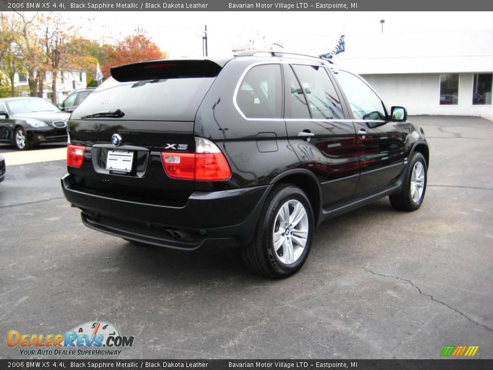 2006 BMW X5 4.4i Black Sapphire Metallic / Black Dakota Leather Photo #5