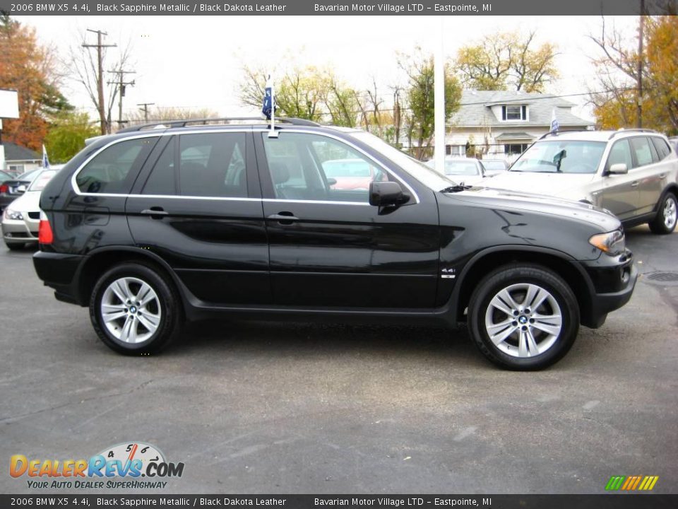 2006 BMW X5 4.4i Black Sapphire Metallic / Black Dakota Leather Photo #6
