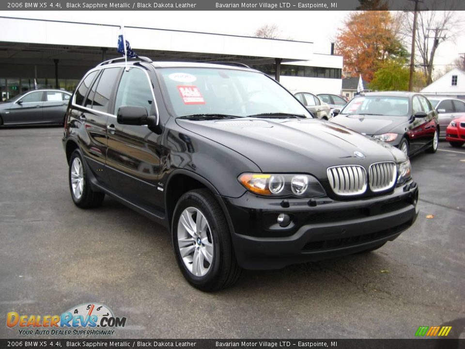 2006 BMW X5 4.4i Black Sapphire Metallic / Black Dakota Leather Photo #7