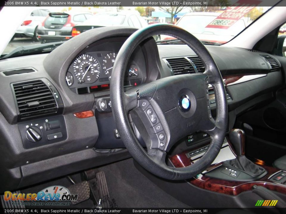 2006 BMW X5 4.4i Black Sapphire Metallic / Black Dakota Leather Photo #12