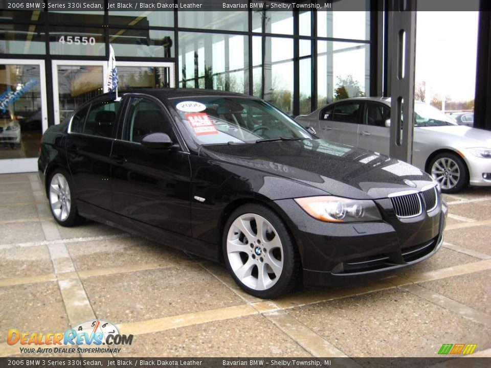 2006 BMW 3 Series 330i Sedan Jet Black / Black Dakota Leather Photo #1