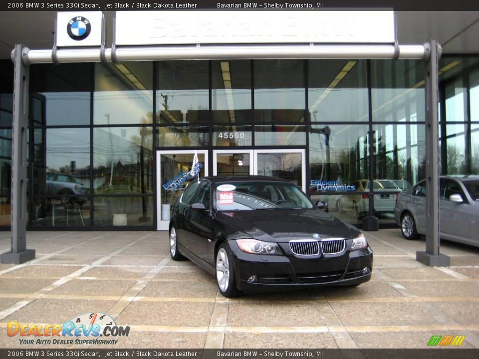 2006 BMW 3 Series 330i Sedan Jet Black / Black Dakota Leather Photo #2