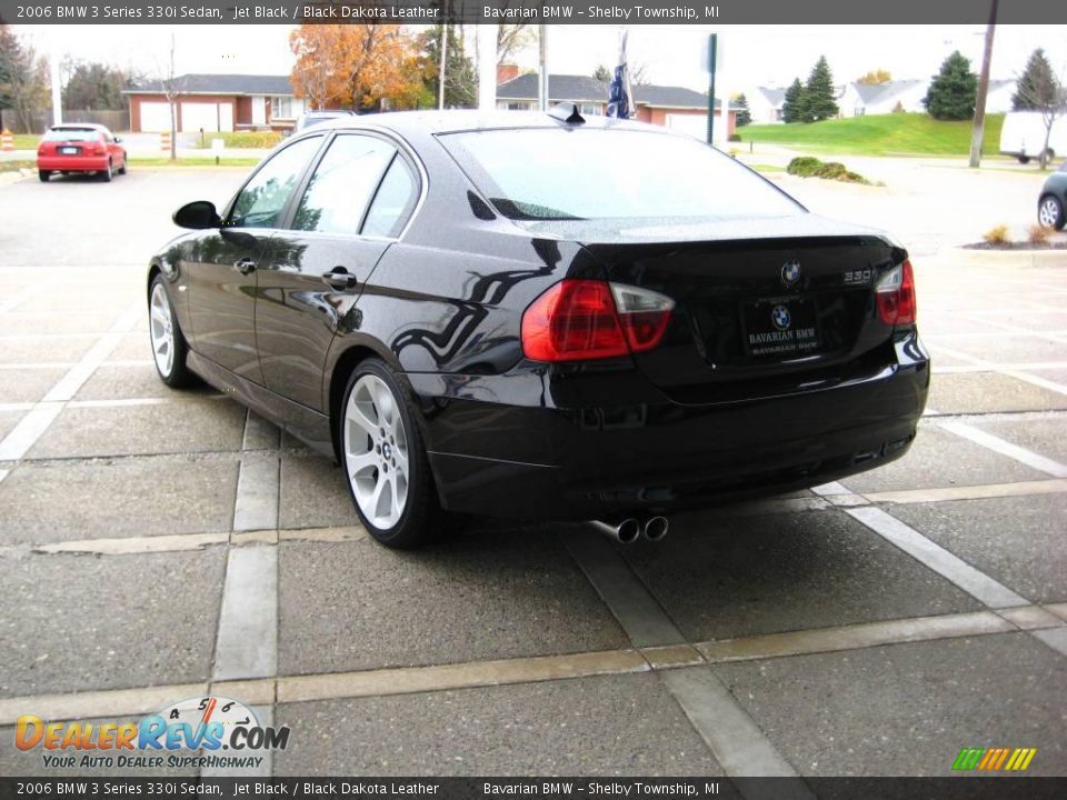 2006 BMW 3 Series 330i Sedan Jet Black / Black Dakota Leather Photo #6
