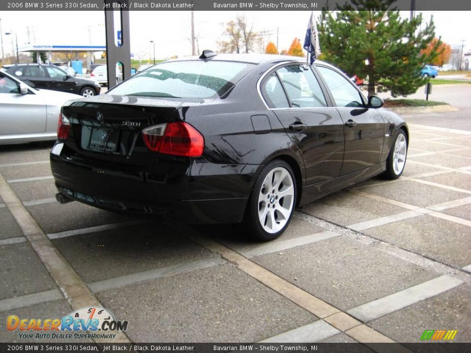 2006 BMW 3 Series 330i Sedan Jet Black / Black Dakota Leather Photo #8