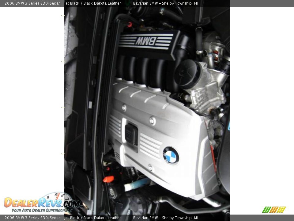 2006 BMW 3 Series 330i Sedan Jet Black / Black Dakota Leather Photo #12