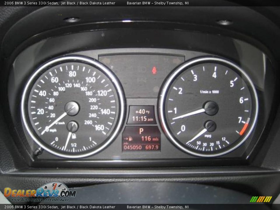 2006 BMW 3 Series 330i Sedan Jet Black / Black Dakota Leather Photo #23