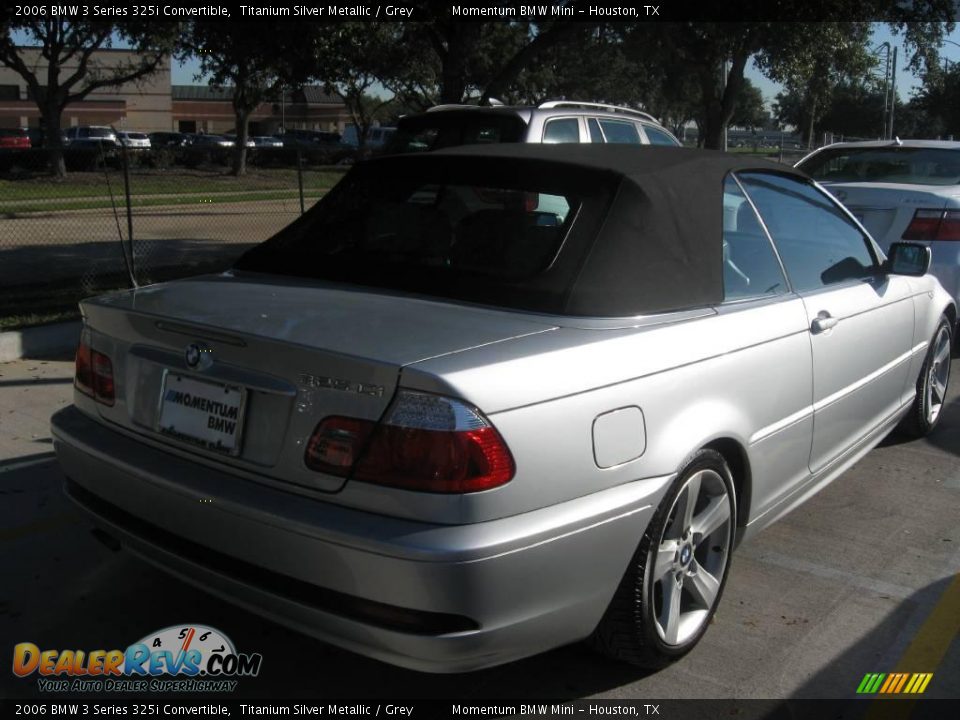 2006 BMW 3 Series 325i Convertible Titanium Silver Metallic / Grey Photo #3