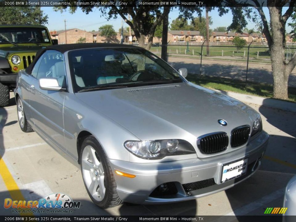 2006 BMW 3 Series 325i Convertible Titanium Silver Metallic / Grey Photo #4