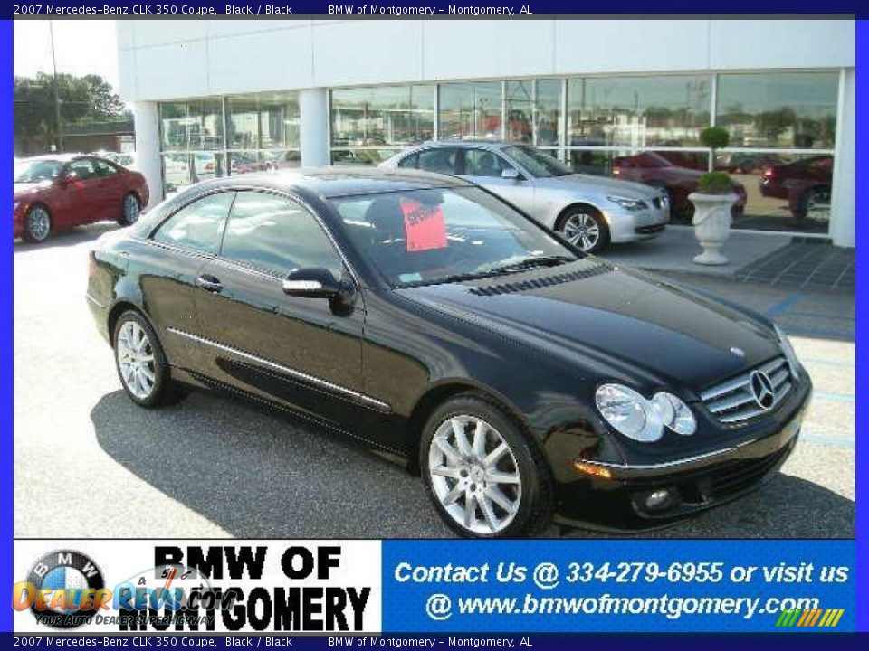 2007 Mercedes-Benz CLK 350 Coupe Black / Black Photo #1