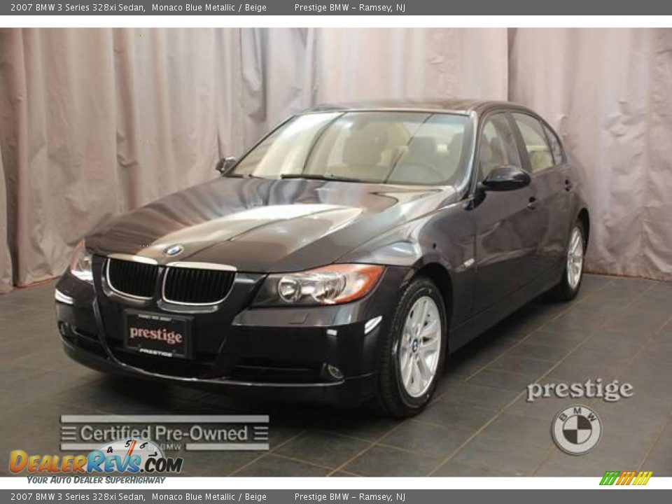 2007 BMW 3 Series 328xi Sedan Monaco Blue Metallic / Beige Photo #1