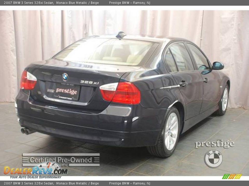 2007 BMW 3 Series 328xi Sedan Monaco Blue Metallic / Beige Photo #2