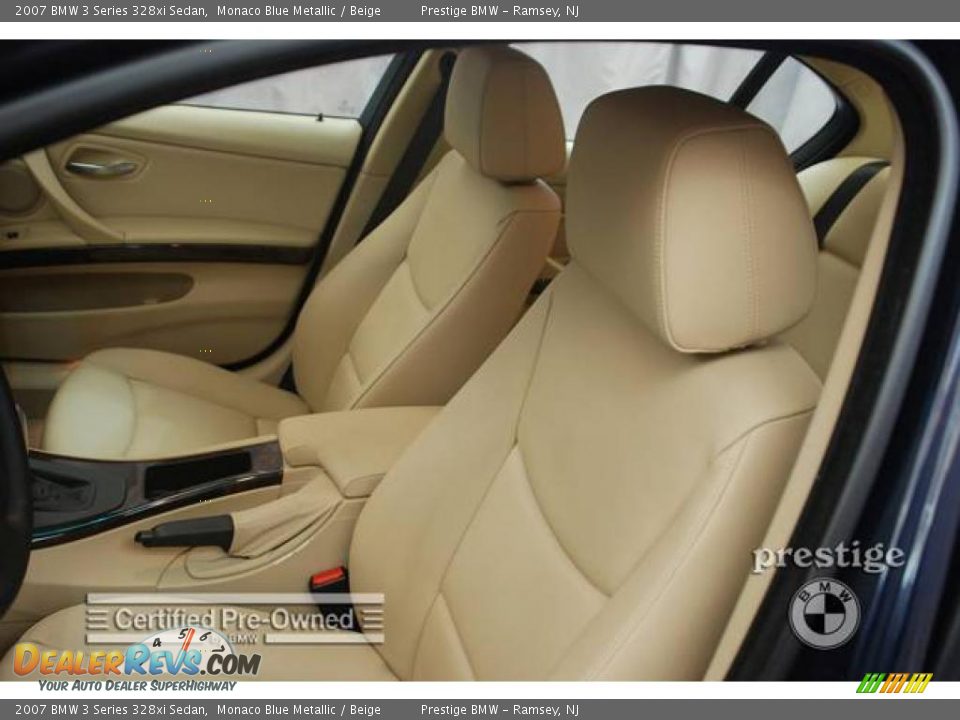 2007 BMW 3 Series 328xi Sedan Monaco Blue Metallic / Beige Photo #5