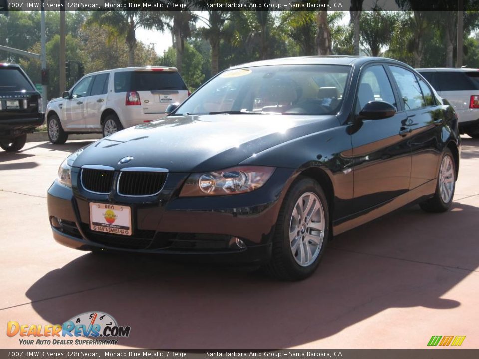 2007 BMW 3 Series 328i Sedan Monaco Blue Metallic / Beige Photo #1