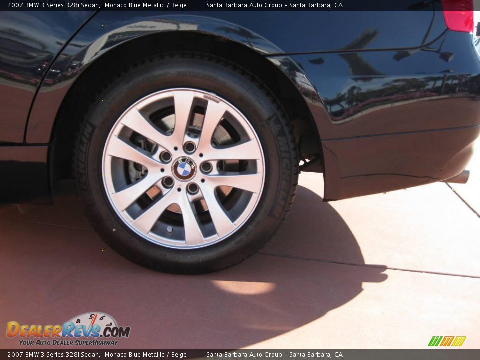 2007 BMW 3 Series 328i Sedan Monaco Blue Metallic / Beige Photo #7
