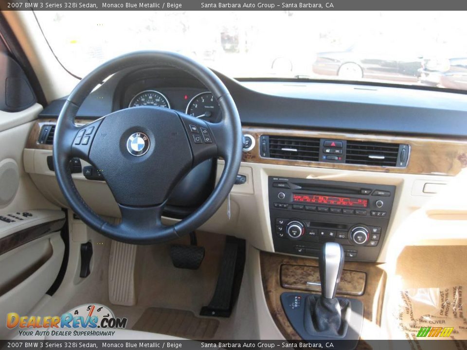 2007 BMW 3 Series 328i Sedan Monaco Blue Metallic / Beige Photo #16