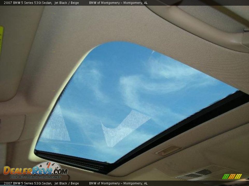 2007 BMW 5 Series 530i Sedan Jet Black / Beige Photo #11